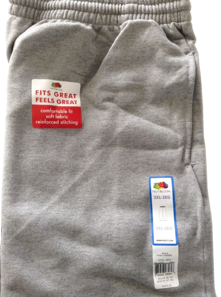 Fruit of the Loom Mens Crew Sweatpant Steel Grey 4X-Large