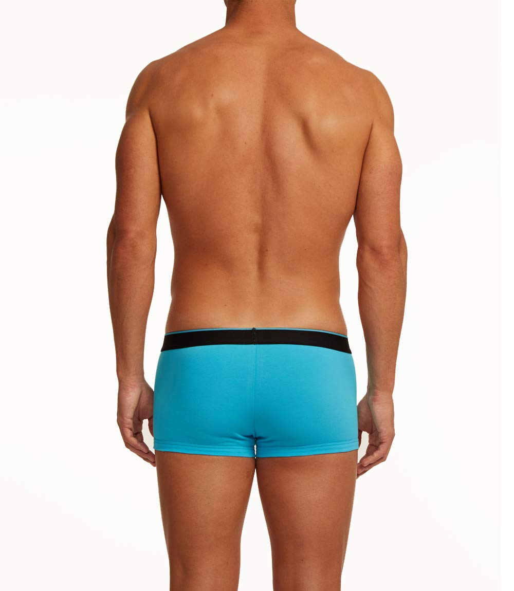 Papi Men's Stylish Brazilian Solid and Print Trunks (3-Pack of Men's Underwear)