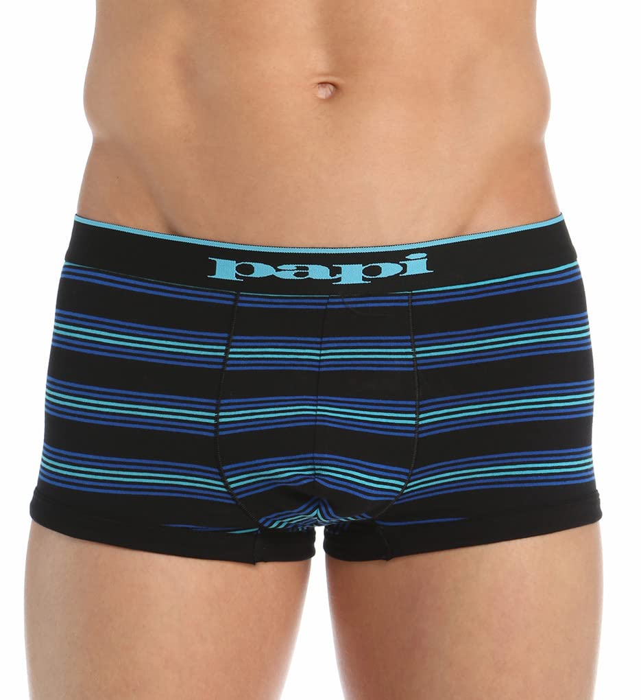 Papi Men's Stylish Brazilian Solid and Print Trunks (3-Pack of Men's Underwear)