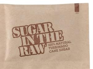 Organic Sugar In The Raw Packets Packaged By RiverBlue Good For Traveling,Everyday,Restaurant,Concession Stands And Coffee Shops, (250 Pack)